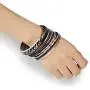 ENSOUL Mixed Multi Metal African Indian Bangles Bracelets Set Jewelry for Women