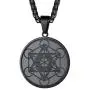 FaithHeart Metatrons Cube Necklace, Stainless Steel or 18K Gold Plated Sacred Geometric Metatron Pendant with 22 Inches Chain Jewelry for Men Spiritual Protection Medal