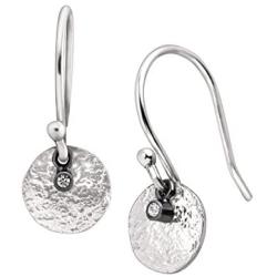 Silpada Mini Crystal Disc Drop Earrings with Crystals in Sterling Silver
