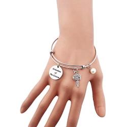 ENSIANTH Grandma of The Bride,Grandma of The Groom Bracelet Stainless Steel Wire Bangle Wedding Bridal Party Gift