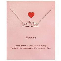 Your Always Charm Mountain Necklace,Snowy Mountain Necklace for Women,Nature Jewelry Gift for Skiers, Hikers, Campers, Climbers and Nature Lovers