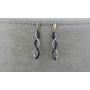 Dazzlingrock Collection 0.20 Carat (ctw) 10K Gold Round Black & White Diamond Ladies Dangles Earrings 1/5 CT