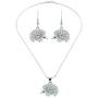 Lola Bella Gifts Crystal Hedgehog Necklace and Earrings Set with Gift Box