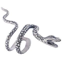 MAELOVE Sterling Silver Snake Earrings Cuff Wraps Ear Clips No Piercing Women Girls Cute Animal Auricle Wrap Earring Women Jewelry Simple Delicate Minimalist Stud Earrings Gift for Her