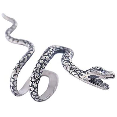 MAELOVE Sterling Silver Snake Earrings Cuff Wraps Ear Clips No Piercing Women Girls Cute Animal Auricle Wrap Earring Women Jewelry Simple Delicate Minimalist Stud Earrings Gift for Her