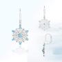 Belinda Jewelz Sterling Silver Gem Snowflake Earrings and Pendant Necklace Set