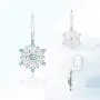 Belinda Jewelz Sterling Silver Gem Snowflake Earrings and Pendant Necklace Set