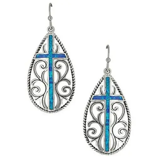Montana Silversmiths Cross Dangle Earrings