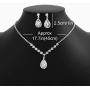 Yikisdy Wedding Bride Necklace Earrings Set Bride Crystal Jewelry Rhinestones Choker Necklaces Accessories for Women and Girls