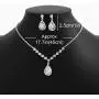 Yikisdy Wedding Bride Necklace Earrings Set Bride Crystal Jewelry Rhinestones Choker Necklaces Accessories for Women and Girls Yikisdy Wedding Bride Necklace Earrings Set Bride Crystal Jewelry Rhinestones Choker Necklaces Accessories for Women and Girls