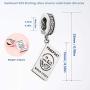 Sambaah Passport Travel Charm Sterling Silver Pendant I Love to Travel Dangling Bracelet Charm