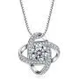 Nowonchic 925 Sterling Silver Love Knot Pendant Necklace for Women, 18+2 inch Nowonchic 925 Sterling Silver Love Knot Pendant Necklace for Women, 18+2 inch