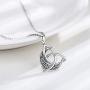 CHENGHONG Celtic Necklace for Women 925 Sterling Silver Moon Pendant Necklace Celtic Jewelry Gift for Women