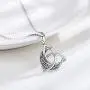 CHENGHONG Celtic Necklace for Women 925 Sterling Silver Moon Pendant Necklace Celtic Jewelry Gift for Women CHENGHONG Celtic Necklace for Women 925 Sterling Silver Moon Pendant Necklace Celtic Jewelry Gift for Women