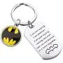 WSNANG Batman Movie Inspired Gifts DC Superhero Gifts Dark Knight Batman Keychain Batman Fans Fandom Jewelry WSNANG Batman Movie Inspired Gifts DC Superhero Gifts Dark Knight Batman Keychain Batman Fans Fandom Jewelry
