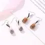 Mountainer 6 Pairs Cute Pearl Milk Tea Dangle Earrings Funny Drop Earrings for Women Girls Valentines Day Gift