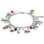 Disneys The Little Mermaid Silvertone Metal Charm Bracelet