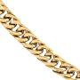 BUNSIKUNG Jewelry Mens 14K Gold Plated 316L Stainless Steel Link Chain Miami Cuban Bracelet