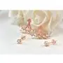 Elensan Rose Gold Leaf with Cz Crystal Ear Cuff Jacket Front Back Stud Earring for Woman Girls