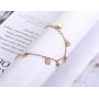 Lokaerlry Trendy Stainless Steel Love Heart CZ Crystal Charm Bracelets for Women Girls Bohemia Chain & Link Bracelet Jewelry