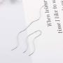 LGSY Twisted Threader Earrings for Women Sterling Silver, Wire Lightweight Earrings for Jewelry Gift