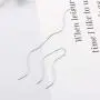 LGSY Twisted Threader Earrings for Women Sterling Silver, Wire Lightweight Earrings for Jewelry Gift