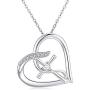 Heart Cross Necklace for Women 925 Sterling Silver Love Heart Infinity Cross Pendant Necklace for Women Hope Faith Jewelry Gifts for Girls