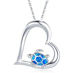 Cuoka Turtle Necklace Turtle Jewelry 925 Sterling Silver Turtle Pendant Tortoise Necklace Turtle Gifts for Turtle Lover for Women