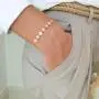 Cultured Pearl Open Cuff Bracelet 18k Gold Bangle Wire Wrapped Adjustable Wedding Jewelry for Women