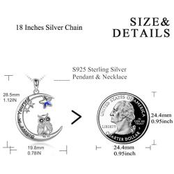AOBOCO Inspirational Jewelry Gifts Sterling Silver Girls Animals On the Moon Pendant Neklcaces