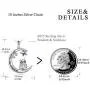 AOBOCO Inspirational Jewelry Gifts Sterling Silver Girls Animals On the Moon Pendant Neklcaces AOBOCO Inspirational Jewelry Gifts Sterling Silver Girls Animals On the Moon Pendant Neklcaces