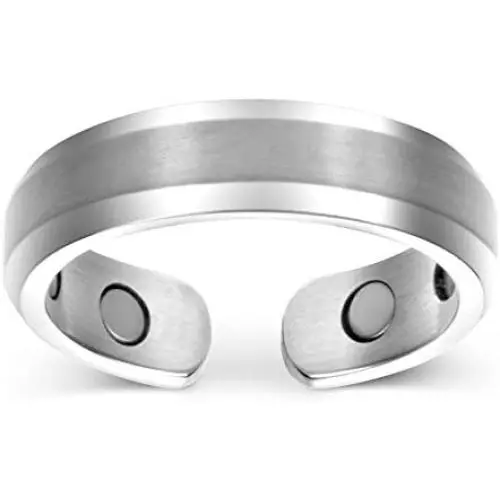 Elegant Titanium Magnetic Therapy Ring Pain Relief for Arthritis and Carpal Tunnel Elegant Titanium Magnetic Therapy Ring Pain Relief for Arthritis and Carpal Tunnel