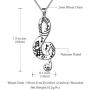 Beautlace Womens Musical Note Necklace Silver/18K Gold Black Gun Plated Treble Clef Music Note Jewelry Gifts for Music Lover
