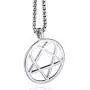 Elfasio Mens Womens Stainless Steel Pendant Necklace Heartagram Star Heart Him Chain Vintage jewelry Elfasio Mens Womens Stainless Steel Pendant Necklace Heartagram Star Heart Him Chain Vintage jewelry