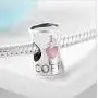 ABAOLALA I Love Coffee Bead Charm 925 Sterling Silver Heart Cup Charm Bead fit DIY Bracelets ABAOLALA I Love Coffee Bead Charm 925 Sterling Silver Heart Cup Charm Bead fit DIY Bracelets