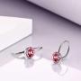 TOUPOP 12 Birthstone Earrings s925 sterling silver Leverback Drop Earrings with Crystal Jewelry Gift for Women Teen Girl Birthday Christmas