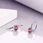 TOUPOP 12 Birthstone Earrings s925 sterling silver Leverback Drop Earrings with Crystal Jewelry Gift for Women Teen Girl Birthday Christmas