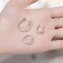 GULICX 3 Pairs Sterling Silver Small Hoop Stud Earrings Hypoallergenic Huggie Hinged Unisex Sleeper Hoops Earrings, Tiny Cartilage CZ Ball Earrings Piercing Jewellery for Women Girls