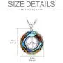 925 Sterling Silver Peace Sign Pendant Necklace for Women, Made with Circle Austrian Crystal