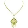 Siwalai Thai Traditional Gold Plated Light Peridot Color Crystals Necklace Earrings Jewelry Set 24 Inches Siwalai Thai Traditional Gold Plated Light Peridot Color Crystals Necklace Earrings Jewelry Set 24 Inches