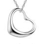 Pearl of Dream Perfect Love Open Heart [Large Size] Sterling Silver Pendant Necklace