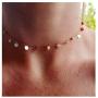 EGOO&YAMEE Coink Choker Necklace Star and Moon Handmade Dainty Layered Choker Necklace Set for Women Girls