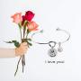 AKTAP ASL Gifts I Love You Hand Gestures Knot Bracelet Sign Language Jewelry