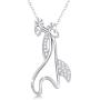 Giraffe Necklace 925 Sterling Silver Tree of Life Family Love Pendant Necklace Jewelry Birthday Gifts for Women Mother