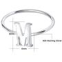 AoedeJ 925 Sterling Silver Stackable Initial Letter Rings Capital Letter Ring Charm Initial Band for Women