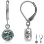 Silvershake Bezel Set 6MM Gemstone White Gold Plated 925 Sterling Silver Leverback Dangle Earrings Jewelry for Teens or Women Silvershake Bezel Set 6MM Gemstone White Gold Plated 925 Sterling Silver Leverback Dangle Earrings Jewelry for Teens or Women