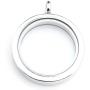 Jovivi 25mm/30mm Living Floating Memory Glass Locket Necklace - Stainless Steel Secure Magnetic Closure