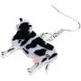 NEWEI Acrylic Anime Dairy Cattle Cow Earrings Drop Dangle Farm Animal Jewelry For Women Girl Gift Charm NEWEI Acrylic Anime Dairy Cattle Cow Earrings Drop Dangle Farm Animal Jewelry For Women Girl Gift Charm