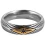 HZMAN 5mm Vintage Stainless Steel Silver Gold Plated Wedding Engagement Rings Ruby Anniversary Promise Rings