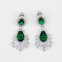 GZJY Water Drop Shape Jewelry Set Royal Blue Crystal Bracelet Necklace Earrings for Women
